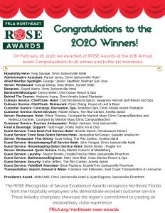 FRLA NE ROSE Award winners